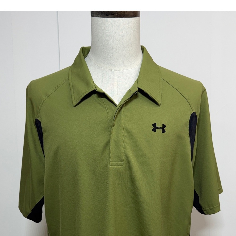 Under Armour Olive and Black Athletic Polo
